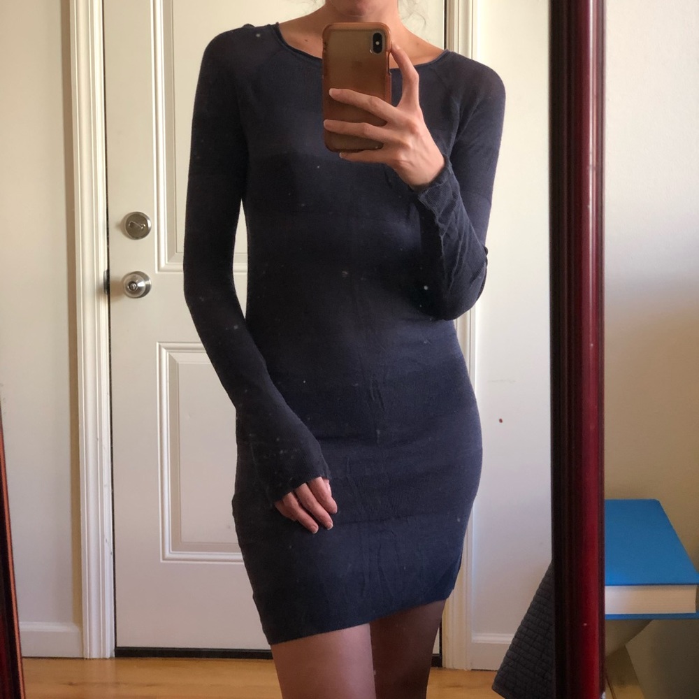 Alexander wang navy blue sweater dress
